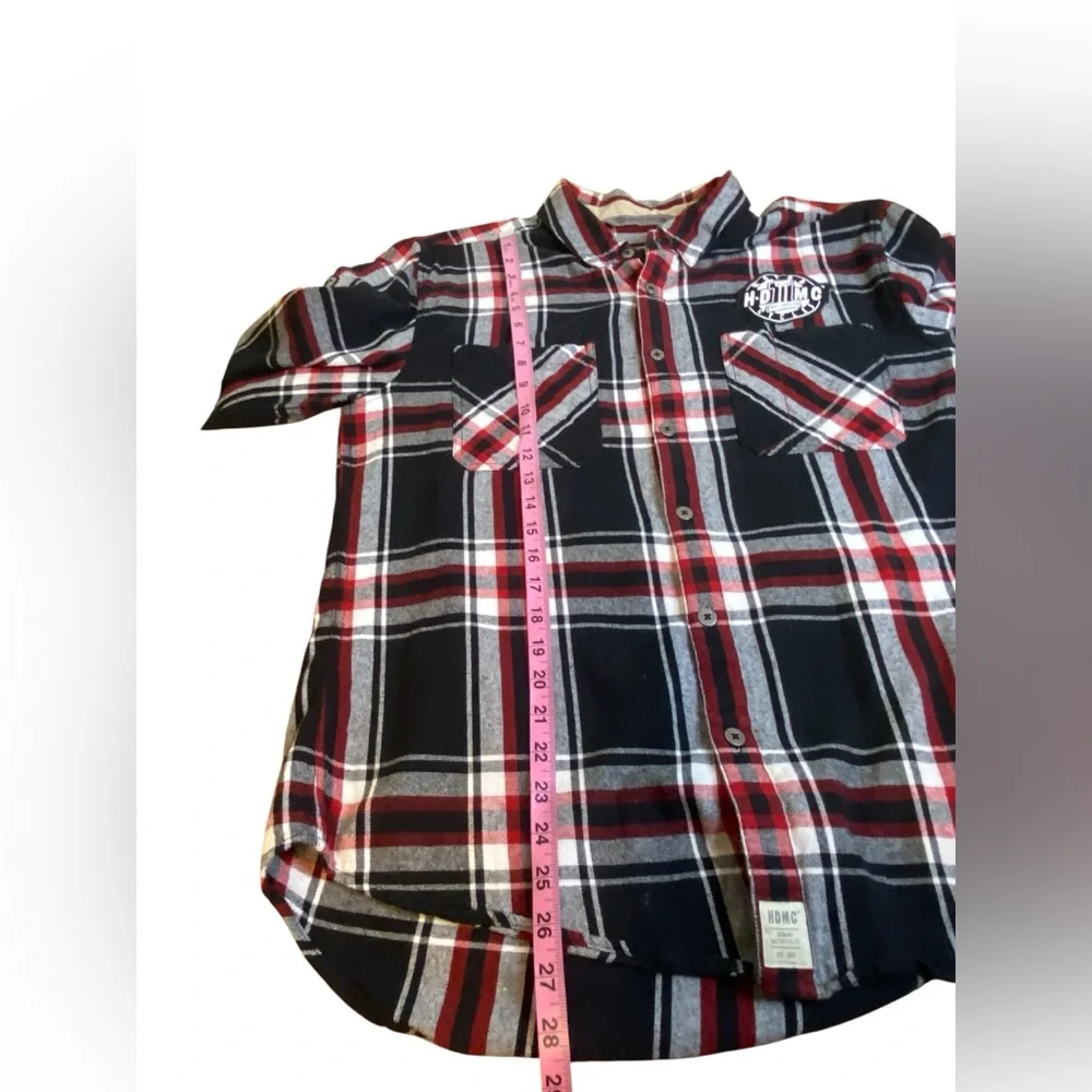 Harley Davidson Plaid Long Sleeve Flannel Elbow Patch Shirt
Men’s Size L slim - Picture 10 of 11